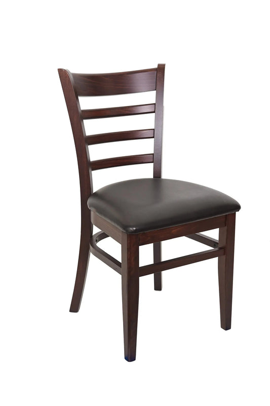 ZWC101 & ZWB101 BFM Seating Berkeley Side Chair & Barstool With Classic Ladder Back Design Veneer Wood, Overall Width: 17.5″  Height: 34” - 44″ Weight: 16 Lbs - 19.5 Lbs