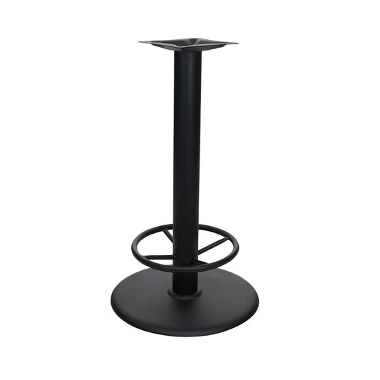 STB BFM Seating Stamped Steel Cross Base With Foot-Ring Welded Top Plate With Classic Round Design, Adjustable Glides and Stamped Steel Base Bottom, Size 18″ - 30″  Column Diameter 3’-4″