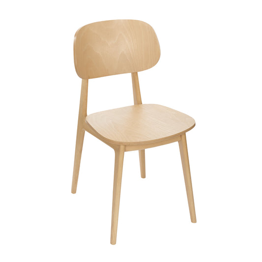 ZWC22 & ZWB22 BFM Seating Emma Side Chair & Barstool With Modern Mid-Century Design Beechwood Veneer Seat and Back, Overall Width: 17 Height: 32.5″-42.5″ Weight: 11.5 Lbs -  13.5 Lbs