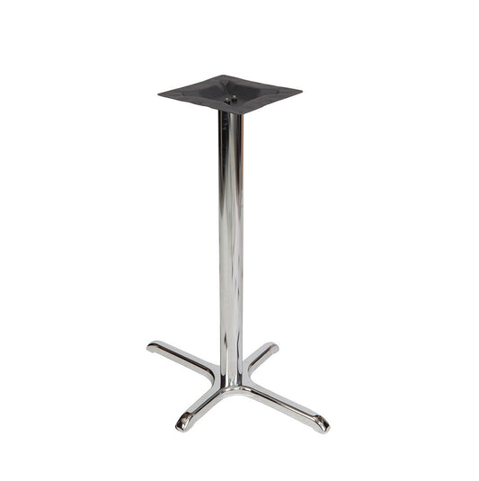 STB BFM Seating Stamped Steel Chrome Cross Base With Classic Cross Base Design, Adjustable Glides and Stamped Steel Base Bottom, Base Size 22″X22″ - 30″X30″ Column Diameter 3″ - 4″