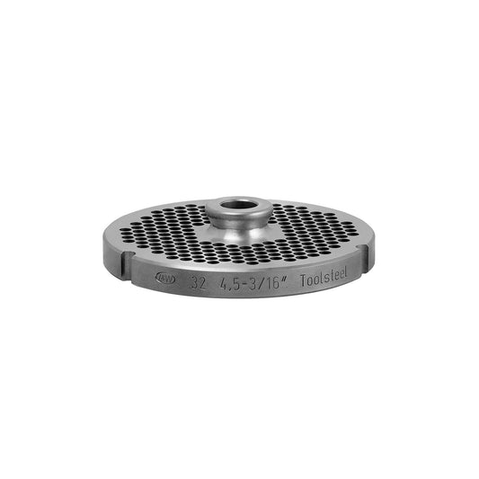 32 316 Hub Alfaco L&W 32 3/16 Hub Chopper Plate for Meat Processors And  Provides a Greater Degree of Stability for Grinding - 32 Hub Size, 3/16” Hole Size With Hub (3 Notch)