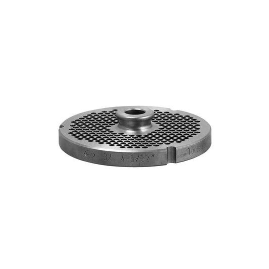 32 532 Hub Alfaco L&W 32 5/32 Hub Chopper Plate for Meat Processors and Provides a Greater Degree of Stability for Grinding - 32 Hub Size, 5/32” Hole Size With Hub (3 Notch)