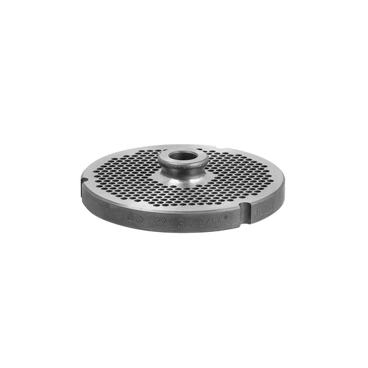 32 964 Hub Alfaco L&W Chopper Plate for Meat Processors and Provides Greater Degree of Stability for Grinding - 32 Hub Size, 9/64” Hole Size With Hub (3 Notch)
