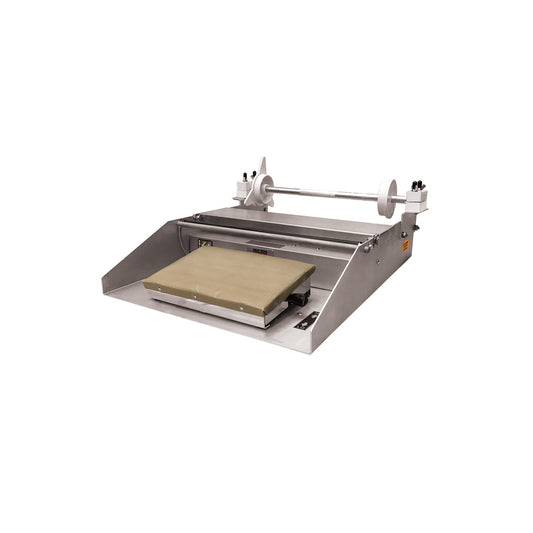 625-A MINI Alfaco Heat Seal Mini Table Top Food Wrapper, Comes With Large Rubber Feet for Stability, Heavy Gauge Aluminum Base and Thermostatically Controlled Hot Plate With Replaceable Non-stick Cover -  Hot Plate Size: 6” X 9”, Max Film Width: 13”
