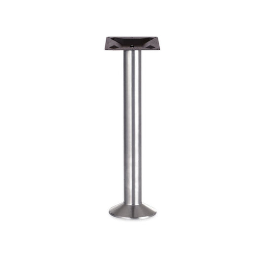 PHTBBD BFM Seating Alpha Bolt Down Dining and Bar Base With Modern Stainless Steel Design, Overall Width: 12″ (8″ Bottom) Height 28.75″- 41″ Weight 10LBS