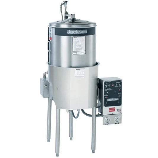 Model 10 A Jackson Wws Model 10 Round Door-Type For Commercial Cleaning And Sanitizing Of Tablewares Features Low Cost For Complete Installation – Unit And Tables With Exclusive Counter-Rotating Wash Arms And Round Design Provide Superior Wash Action