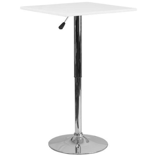 CH-1-GG Flash Furniture Round Cocktail Table .75" Thick White Round Wood Top