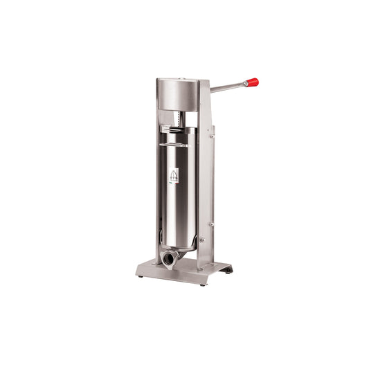 Ts-10SSV Alfaco Tre Spade 21000/vl Sausage Stuffer Comes With Stuffing Tubes Two Piston Speeds, Forged Gears, Made of Stainless Steel, Easy Disassembly and Clean-up - 20 Lbs Capacity (10 Liter) , 10.5”L X 12.75”W X 31.5”H Dimensions