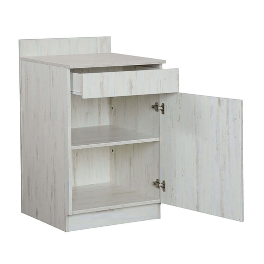 WS4024 BFM Seating Relic Single Door Server Station Rustic Wood Finish Durable 1″ Mdf Core Matching Scratch, Abrasion and Impact Resistant, “Width: 24″ Height: 40″ Drawer Height: 6″Adjustable Shelf Height: 8″-18″