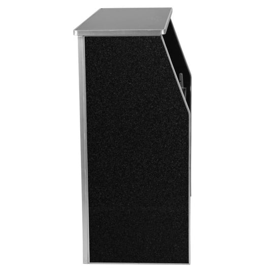 XA-BAR-48-MAR-GG Flash Furniture Foldable Bar Black Laminate Finish With Aluminum Trim