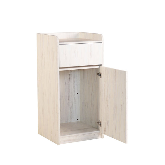 TE4622AW BFM Seating Relic 35 Gallon Trash Enclosure Rustic Wood Finish Durable 1″ MDF Core Matching 2MM PVC Edge - Width: 22″ Height: 46″ Weight: 89 Lbs
