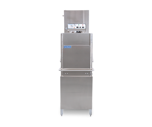 TempStar HH-E Ventless Jackson Wws Tempstar® Hh-E With Ventless And Energy Recovery For Commercial Cleaning And Sanitizing Of Tablewares Designed To Clean 40 Racks Per Hour, Using Only 1.36 Gallons Of Water Per Rack With Sani-Sure™ Final Rinse System