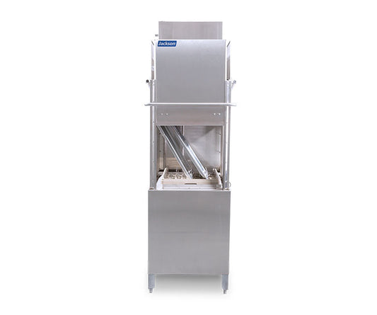 TempStar HH-E Ventless Jackson Wws Tempstar® Hh-E With Ventless And Energy Recovery For Commercial Cleaning And Sanitizing Of Tablewares Designed To Clean 40 Racks Per Hour, Using Only 1.36 Gallons Of Water Per Rack With Sani-Sure™ Final Rinse System